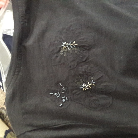 LOGO by Lori Golstein Beaded Black Shirt - Still Has Tags - Picture 8 of 8
